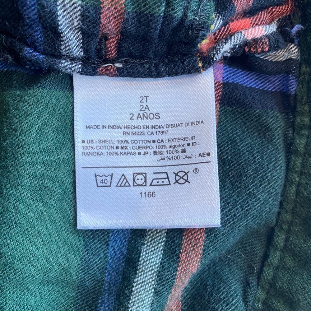 Old Navy Girl’s Tunic 100% Cotton Shirt Dress Pockets Green Plaid Size 2T GUC - Picture 8 of 9